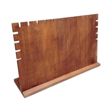 Imagem de Expositor De Joias De Madeira Criativo: Suporte Sólido Para Pingentes 