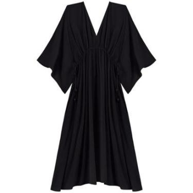 Imagem de Vestido Longo Saída De Praia Com Mangas-Feminino