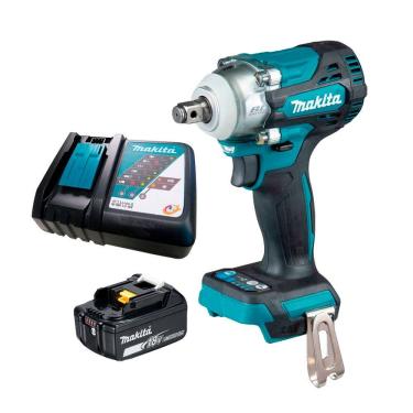 Imagem de Chave de Impacto 1/2 Pol A Bateria Com Carregador 3Ah 18V DTW300Z Makita