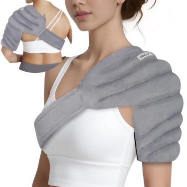 Imagem de Almohadilla Térmica para Hombros REVIX Gris con Correa para Microondas