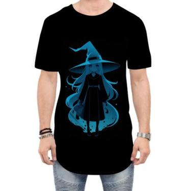Imagem de Camiseta Longline Bruxa Halloween Azul Festa 7 - Kasubeck Store®, GG