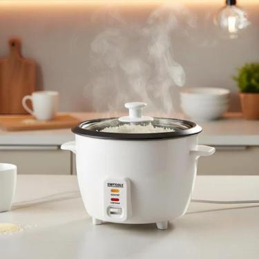 Imagem de Panela Elétrica de Arroz 1,3L 220V Branca Automática Cozinha Compacta 