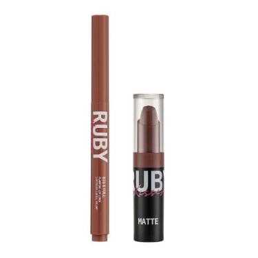 Imagem de Batom Matte Nude Rose + Lapiseira Labial Volume Big & Full Nude Pink -