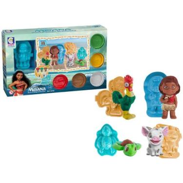 Imagem de Kit Massinha Disney Moana e Amigos de - Massinha Cotiplas com 4 Moldes