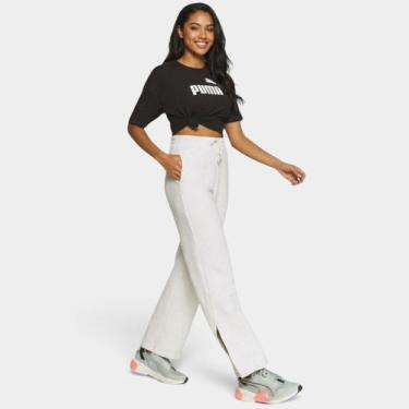 Imagem de Cropped Puma Essentials Logo Tee Feminino - Preto e Branco - M, M