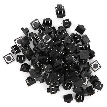 Imagem de Interruptor de botão tátil Garosa, 100 PCs DC12V 50mA DIP Micro momentâneo Tact Button Switch Sortimento Kit Plástico de Engenharia 12 x 12 x 8mm, Interruptor de Controle