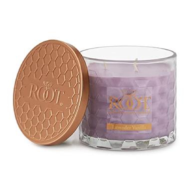 Imagem de Root Candles Vela perfumada com mistura de cera de abelha colmeia, 1 EA, baunilha lavanda