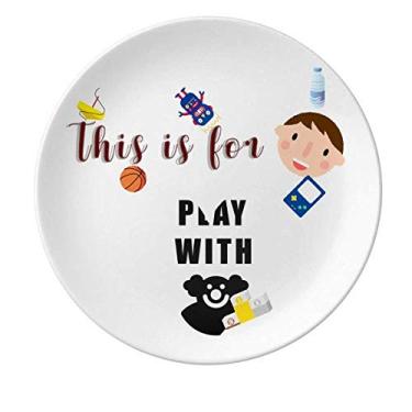 Imagem de Prato de porcelana Clown Laugh Prato de jantar redondo masculino