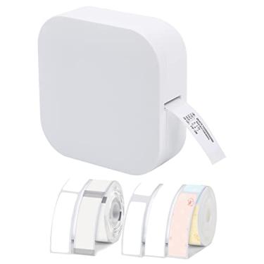 Imagem de DOYING Q30 Label Maker Machine Mini Pocket Impressora Térmica de Etiquetas Tudo em Um BT Connect Etiqueta Adesiva DIY Date Journal Study Sticker Sticker Machine with 5pcs Label Rolls Compatível com iO