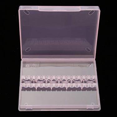 Imagem de Caixa de armazenamento de 14 furos, suporte de broca de unha profissional para polimento de arte de unhas, suporte de broca de moagem, expositor, brocas de manicure, organizador de caixa de contêiner, para unhas (rosa)