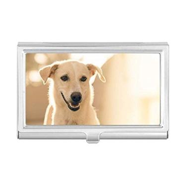 Imagem de Capa para cartão de visita com imagem de cachorro branca Smile