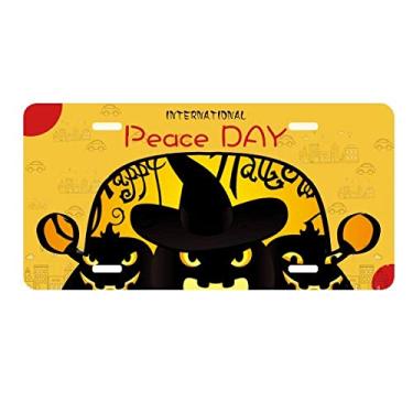 Imagem de DIYthinker Bandeira Ghost Fear Halloween cadáver placa de carro decoração Dia da Paz