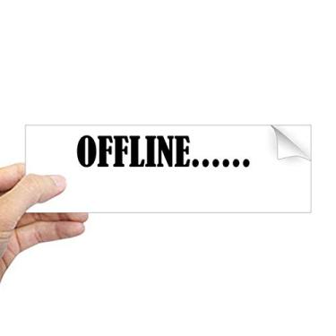 Imagem de DIYthinker Personagens elegantes off-line retangular para-choque adesivo notebook janela decalque