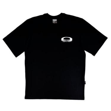 Imagem de Camiseta Oakley Ocean Waves Ellipse Sm23 Masculina Blackout