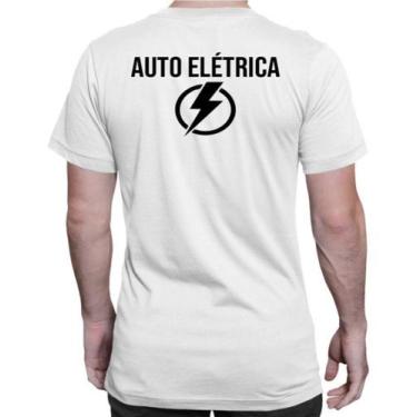 Imagem de Camiseta Auto Elétrica Camisa Trabalho Uniforme Carros Logo Frente E C
