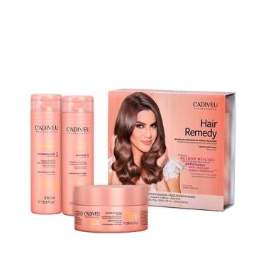 Imagem de Kit Reparação De Danificados Cadiveu Hair Remedy - Shampoo Condicionador E Máscara