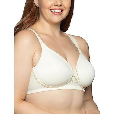 Imagem de Vanity Fair Sutiã feminino completo de beleza nas costas, tecido elástico em 4 vias, bojos levemente forrados até H, Sem aro - Marfim, 44DD