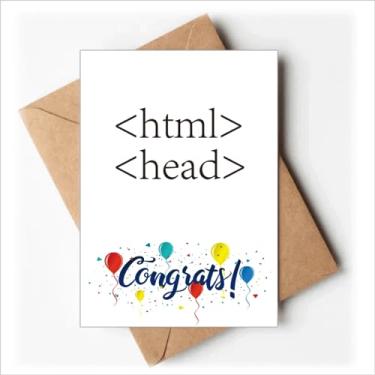 Imagem de DIYthinker Programador Declaração do Programa HTML Cartões de Casamento Parabéns Envelopes Saudações