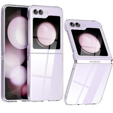 Imagem de ZIULQIK Capa para celular Samsung Galaxy Z Flip 5, transparente à prova de choque Zflip5, capas protetoras finas para telefone Flip5 5G - Transparente