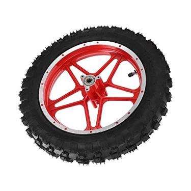 Imagem de Pneu de Borracha da Roda Traseira Antiderrapante Se Encaixa Em Mini Bicicleta de Sujeira 49cc, Aro de Metal Durável Resistente à Corrosão, Tubo de Alta Pressão, Fácil