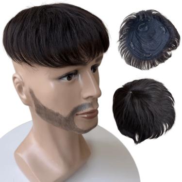 Imagem de Prótese capilar masculina Topo cabeça Tic-tac 17x17 orgânica