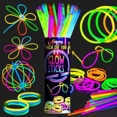 Imagem de Glow Sticks Ammy Glow, 205 unidades com kit de óculos, pacote de festa