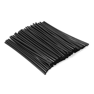 Imagem de Kit de capas para raios de motocicleta, 72 peças, universal, motocross, aro de roda, capa para raios de motocicleta off road, kit de envoltórios para rodas off road (Black)