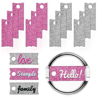 Imagem de Vodolo Placa de identificação para copos Stanley de 1,13 L, placa de identificação de acrílico personalizada em branco compatível com acessórios de tampa Stanley Tumbler Topper