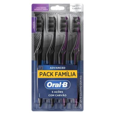 Imagem de Escova de Dentes Oral-B 5 Ações Carvão 4un