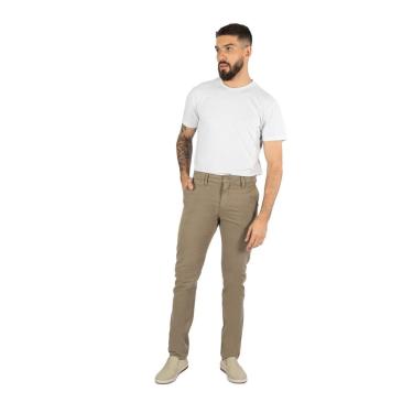 Imagem de Calça Masculina Peoples Em Sarja Modelagem Slim Areia 40-Masculino