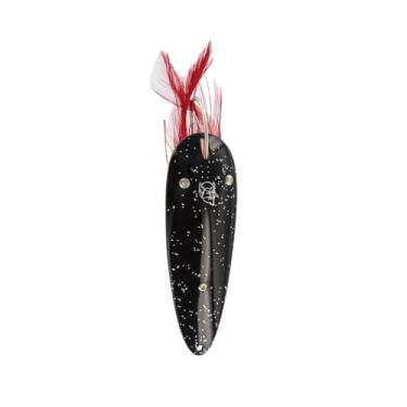 Imagem de Dardevle Isca de pesca Weedless 21-Black Magic Nickel Back, 3/113.4 g, acessórios de pesca ao ar livre