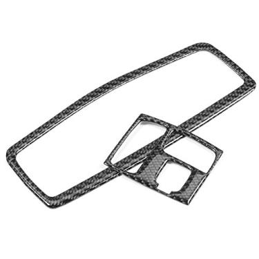 Imagem de Fibra de Carbono Frente Telhado Luz de Leitura Quadro Guarnição Capa Lancer 2008-2016 Luxuoso Elegante Decoração Interior (Com clarabóia)