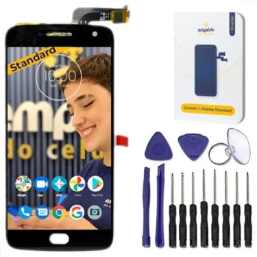 Imagem de Tela Frontal Display Touch Compatível Moto G5 Plus Empório Standard Preto