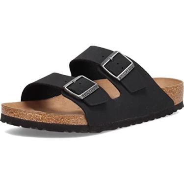 Imagem de Birkenstock Sandália unissex Arizona Vegan, Birkibuc preto, 11-11.5 Narrow Women/9-9.5 Narrow Men