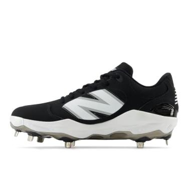 Imagem de New Balance Fresh Foam X 3000 V7 Tênis de beisebol masculino, Preto sintético/branco, 36