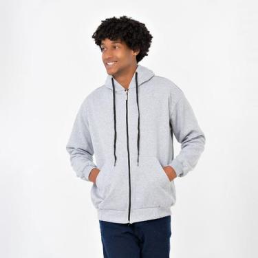 Imagem de Blusa Moletom Grosso C/ Touca e de Zipper C/ 40% De Desconto - Estilo 