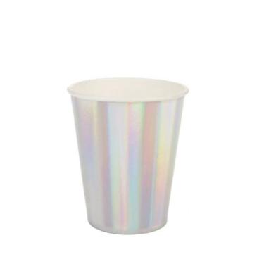 Imagem de Copo de papel Liso Furtacor Biodegradável - 10 un - 270 ml - Silver Fe
