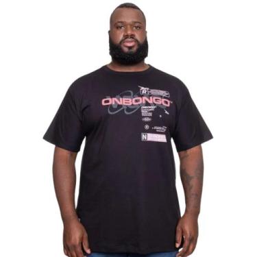 Imagem de Camiseta Masculina Onbongo Plus Size Preta ON223, XP