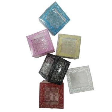 Imagem de 10 Caixas Para 4 Brigadeiros Com Berço, Dourado, Em Acetato - Embala C