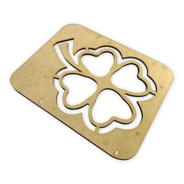 Imagem de Molde Guia Fabricação Petisqueira Folha Trevo 4 Folhas Tupia - Doce Ar