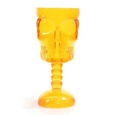 Imagem de Decoração De Halloween Calice Esqueleto Laranja Abrakadabra - Cromus, 