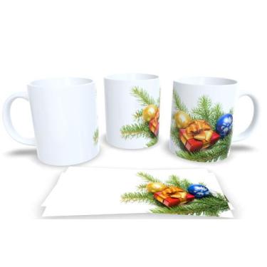 Imagem de Canecas de Porcelana Personalizadas Natal 5 - Estampa Sublimada, Mod.1