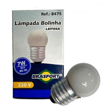 Imagem de Lampada Bolinha Brasfort 7Wx220V. Leitosa . / Kit C/ 25 Peças, 220V