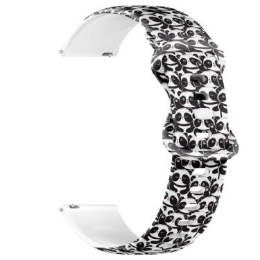 Imagem de Pulseira de silicone macia compatível com Garmin Forerunner 165/165 Music, Forerunner 35/45/45S, 20 mm, pulseira de relógio esportivo de substituição (urso panda)