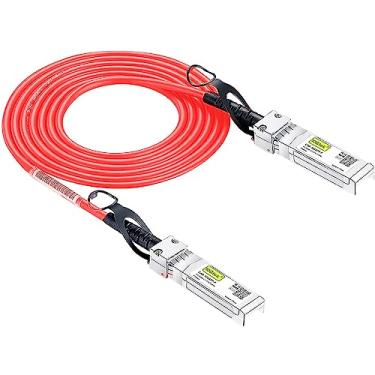 Imagem de 10Gtek [Cabo SFP+ DAC 10G colorido vermelho - Cabo SFP Twinax para Cisco SFP-H10GB-CU0.5M, Ubiquiti UniFi, D-Link, Supermicro, Netgear, Mikrotik, Fortinet, 0,5 metro (0,5 m)