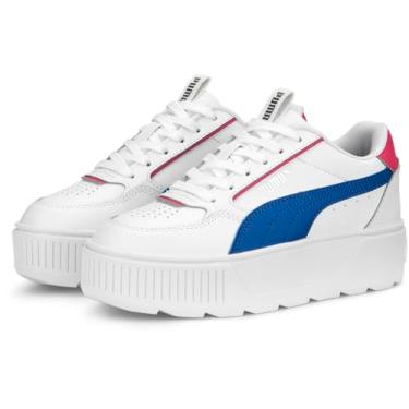 Imagem de PUMA - Tênis infantil Karmen Rebelle, Puma Branco/Azul Victoria/Prata PUMA, 18