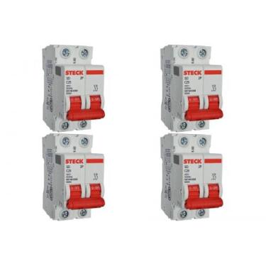 Imagem de Kit C/4 - Disjuntor Steck "Din" Bipolar 25A. C