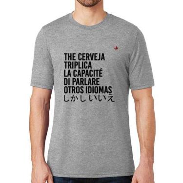 Imagem de Camiseta The cerveja triplica la capacité di parlare otros idiomas - F