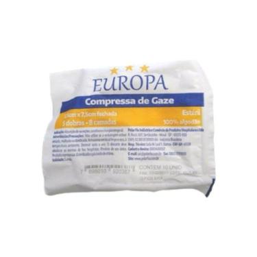 Imagem de Europa Compressa Gaze 13 Fios Estéril C/10