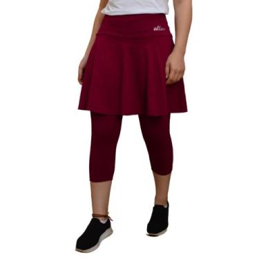 Imagem de Saia Capri Godê Moda Evangélica Fitness Uv50+ Roupa Academia - Allas M